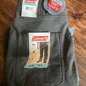 Coleman Black Fleece-Lined Stretch Pants